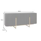 Design komód Daichi 160 cm fekete mangó