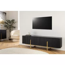 Design TV asztal Daichi 160 cm fekete mangó