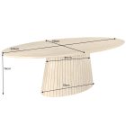Design ovális étkezőasztal Savoy 220 cm mangó