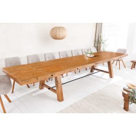   Stílusos bővíthető étkezőasztal Grand Timber 300-400 cm vintage barna fenyő