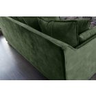 Stílusos 3 személyes ülőgarnitúra Eden 200 cm sötétzöld bársony
