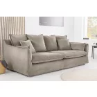 Stílusos 3 személyes ülőgarnitúra Eden 200 cm szürkés bézs kordbársony