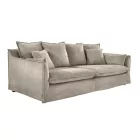 Stílusos 3 személyes ülőgarnitúra Eden 200 cm szürkés bézs kordbársony