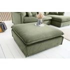 Stílusos puff Eden 100 cm zöld kordbársony