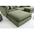 Stílusos puff Eden 100 cm zöld kordbársony