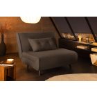 Converta fekvőhellyé alakítható fotel 100 cm szürke kord