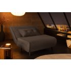 Converta fekvőhellyé alakítható fotel 100 cm szürke kord