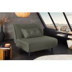 Converta fekvőhellyé alakítható fotel 100 cm zöld kord