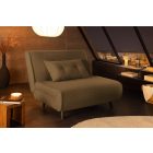 Converta fekvőhellyé alakítható fotel 100 cm zöld kord