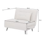 Converta fekvőhellyé alakítható fotel 100 cm zöld kord