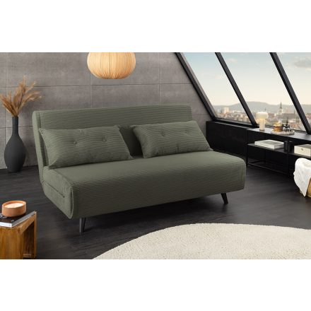 Converta fekvőhellyé alakítható kanapé 140 cm zöld kord