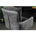 Stílusos kartámlás forgó bárszék Maddison II antracit bársony / szövet