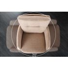 Stílusos kartámlás forgó bárszék Maddison II pezsgő bézs bársony / szövet