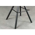 Stílusos kartámlás forgó bárszék Maddison II szürkésbarna taupe bársony / szövet