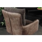 Stílusos kartámlás forgó bárszék Maddison II szürkésbarna taupe bársony / szövet