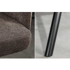 Stílusos kartámlás forgó bárszék Maddison II szürkésbarna taupe bársony / szövet