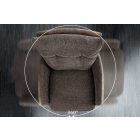 Stílusos kartámlás forgó bárszék Maddison II szürkésbarna taupe bársony / szövet