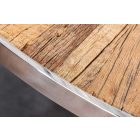 Luxus kör étkezőasztal Shark 140 cm teak (üveglappal)