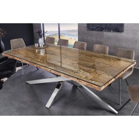 Luxus étkezőasztal Shark 220 cm teak (üveglap nélkül)