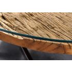 Luxus ovális étkezőasztal Shark 220 cm teak (üveglappal)