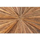 Luxus kör étkezőasztal Shark 120 cm teak (üveglappal)