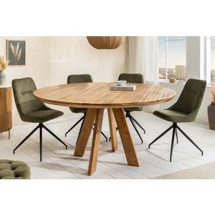 Stílusos kör étkezőasztal Bellaro 140 cm mangó