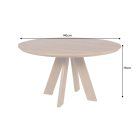 Stílusos kör étkezőasztal Bellaro 140 cm mangó