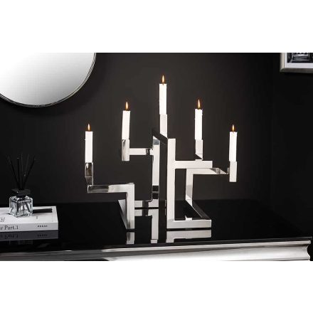Design gyertyatartó Lumero 50 cm 5 karu ezüst