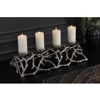 Stílusos gyertyatartó Serenno 60 cm 4 gyertyának ezüst