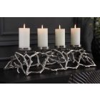 Stílusos gyertyatartó Serenno 60 cm 4 gyertyának ezüst