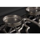 Stílusos gyertyatartó Serenno 60 cm 4 gyertyának ezüst