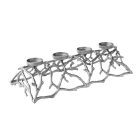 Stílusos gyertyatartó Serenno 60 cm 4 gyertyának ezüst