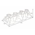Stílusos gyertyatartó Serenno 60 cm 4 gyertyának ezüst