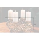 Stílusos gyertyatartó Serenno 38 cm 4 gyertyának arany