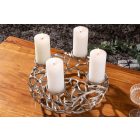 Stílusos gyertyatartó Serenno 38 cm 4 gyertyának ezüst