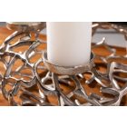 Stílusos gyertyatartó Serenno 38 cm 4 gyertyának ezüst