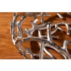 Stílusos gyertyatartó Serenno 38 cm 4 gyertyának ezüst