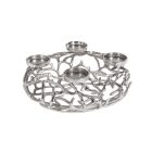 Stílusos gyertyatartó Serenno 38 cm 4 gyertyának ezüst