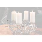 Stílusos gyertyatartó Serenno 38 cm 4 gyertyának ezüst