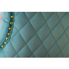 Stílusos étkezőszék Rococo Levia fej türkizkék bársony - arany