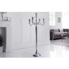 Stílusos gyertyatartó Rococo 120 cm 5 karu ezüst