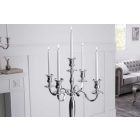 Stílusos gyertyatartó Rococo 120 cm 5 karu ezüst