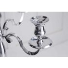 Stílusos gyertyatartó Rococo 120 cm 5 karu ezüst