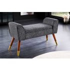 Design ülőpad Dafina 90 cm retro stílusú antracit bouclé