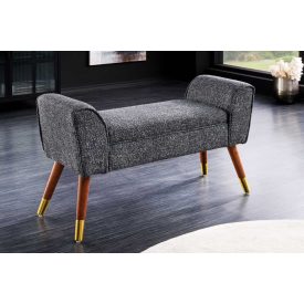   Design ülőpad Dafina 90 cm retro stílusú antracit bouclé
