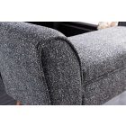 Design ülőpad Dafina 90 cm retro stílusú antracit bouclé