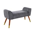 Design ülőpad Dafina 90 cm retro stílusú antracit bouclé