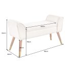 Design ülőpad Dafina 90 cm retro stílusú antracit bouclé