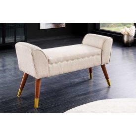 Design ülőpad Dafina 90 cm retro stílusú bézs