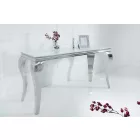 Stílusos konzolasztal Rococo 145cm fehér / ezüst